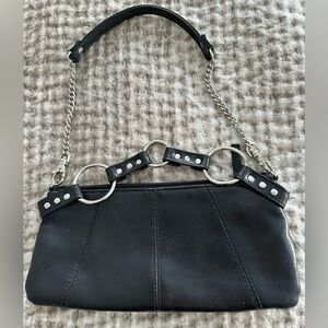 SPRING Black & Silver Small Purse Handbag